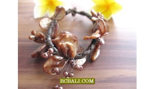 Charm Beads Shells Bracelets Flowers Package